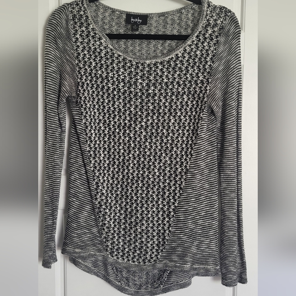 by & by Monochrome Knit Top